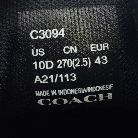 COACH CITYSOLE SKATE SLIP ON SNEAKERS MENS SIZE 10 D BLUE CAMO LEATHER CANVAS - Picture 14 of 14